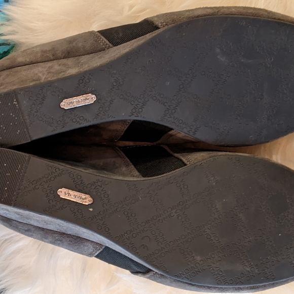 Vionic Suede Wedge Booties - Picture 3 of 6